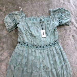 Rahi Light Blue Ruffled dress